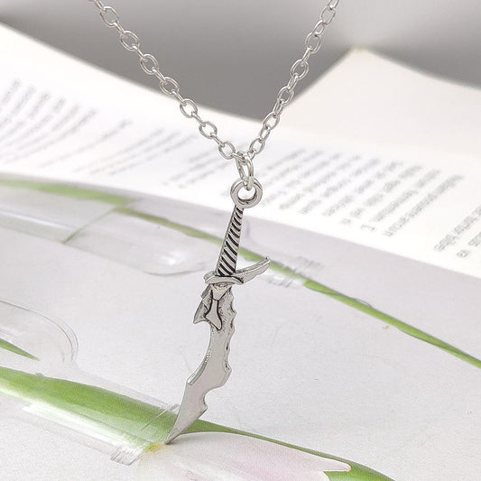 Anime Weapon Model Short Blade Necklace Pendant