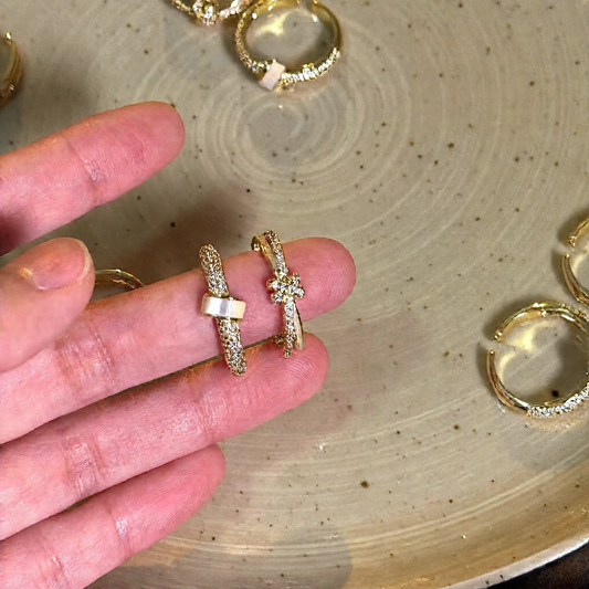 Adjustable Zircon Fashion Ring