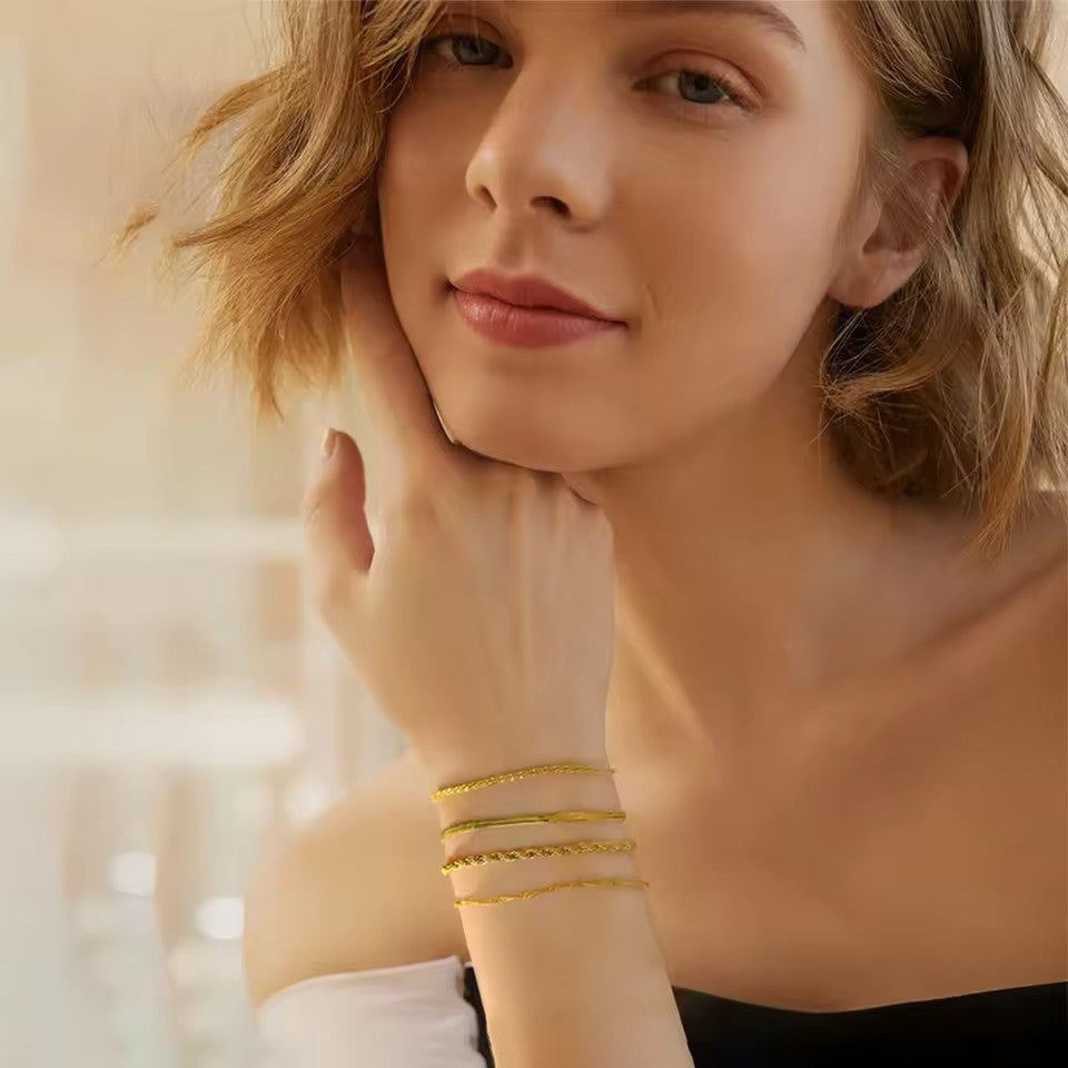 Stainless steel gold bracelet