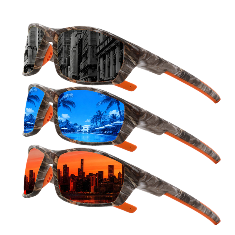 Polarized Sports Sunglasses for Men with Square Frame