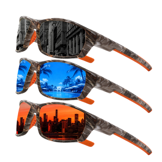 Polarized Sports Sunglasses for Men with Square Frame