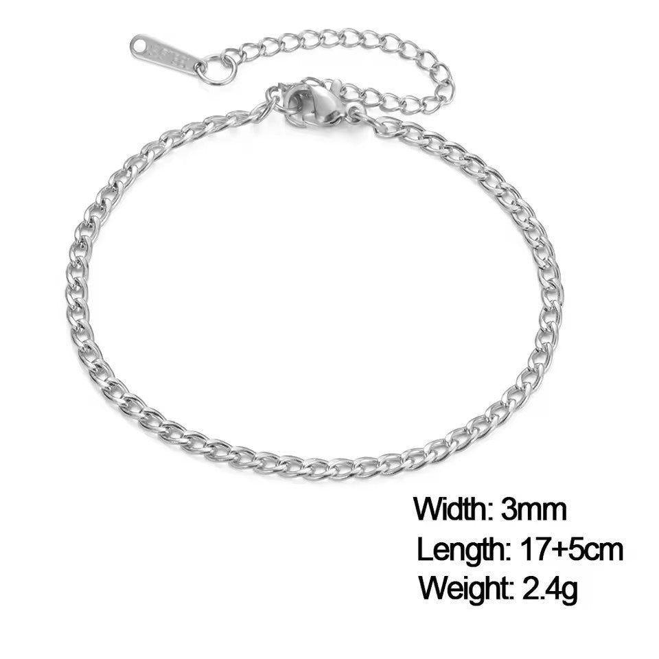 Stainless steel gold bracelet