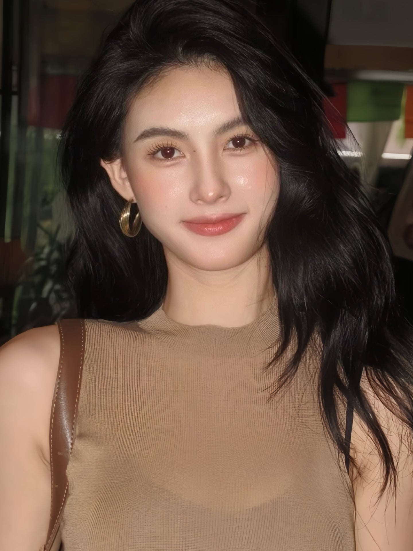 Retro Gold Plated Large Hoop Earrings