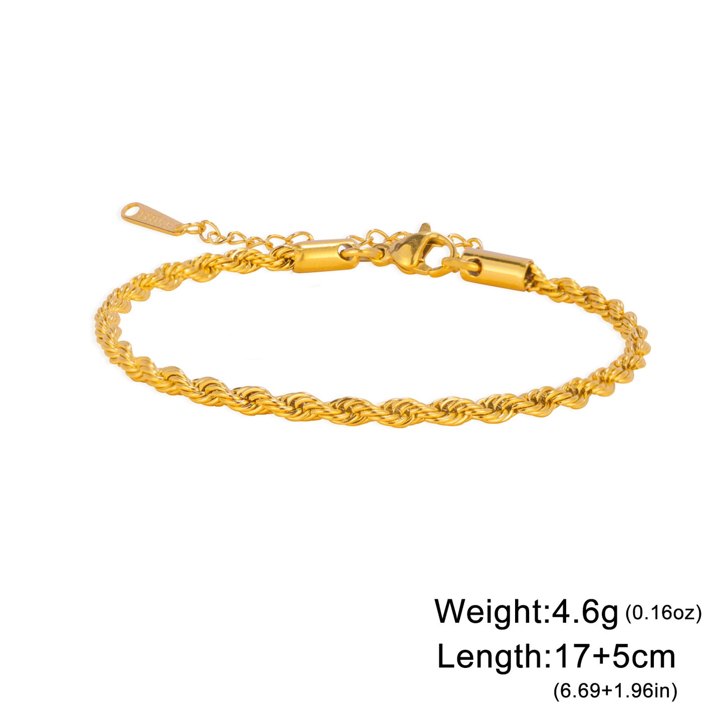 Stainless steel gold bracelet