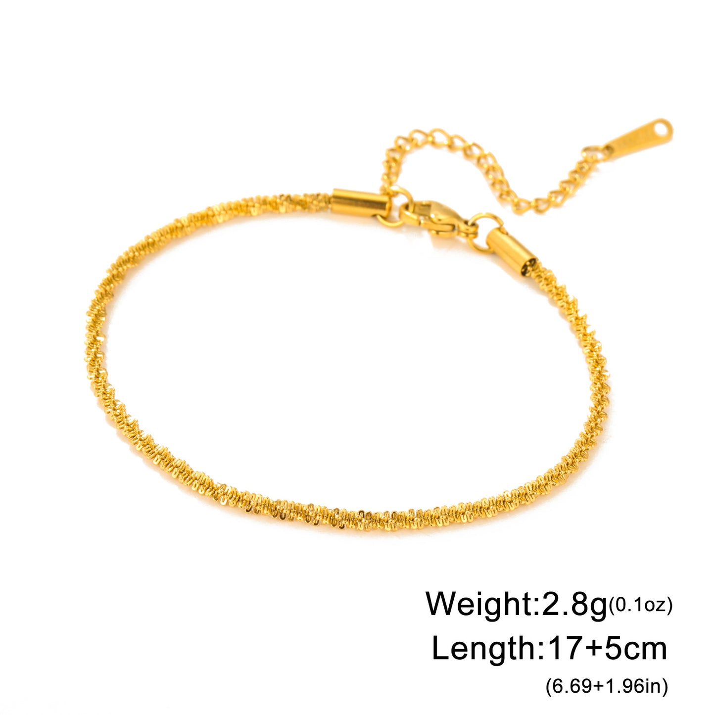 Stainless steel gold bracelet
