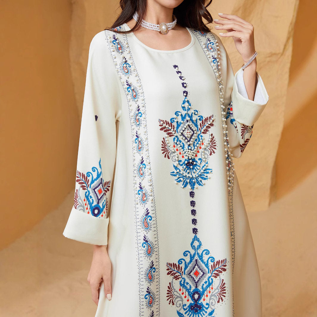 Travel Print Robe Dress
