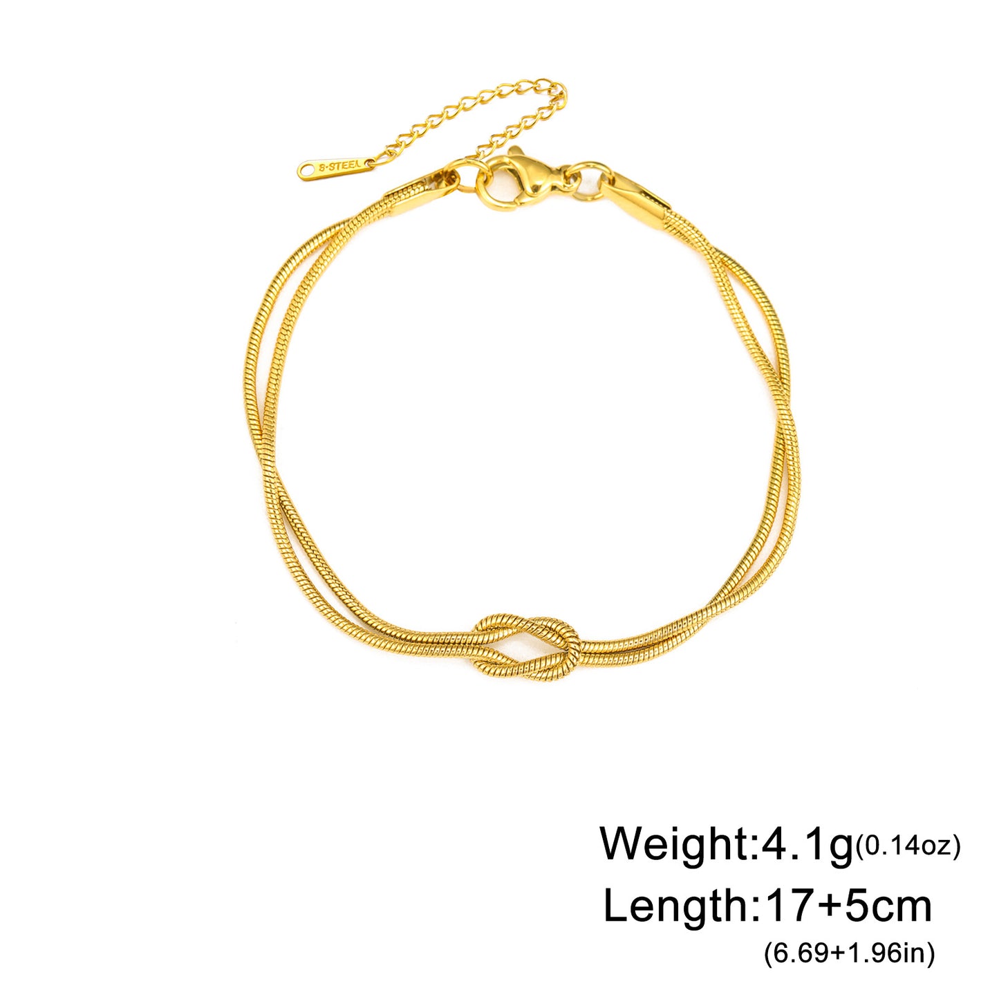 Stainless steel gold bracelet