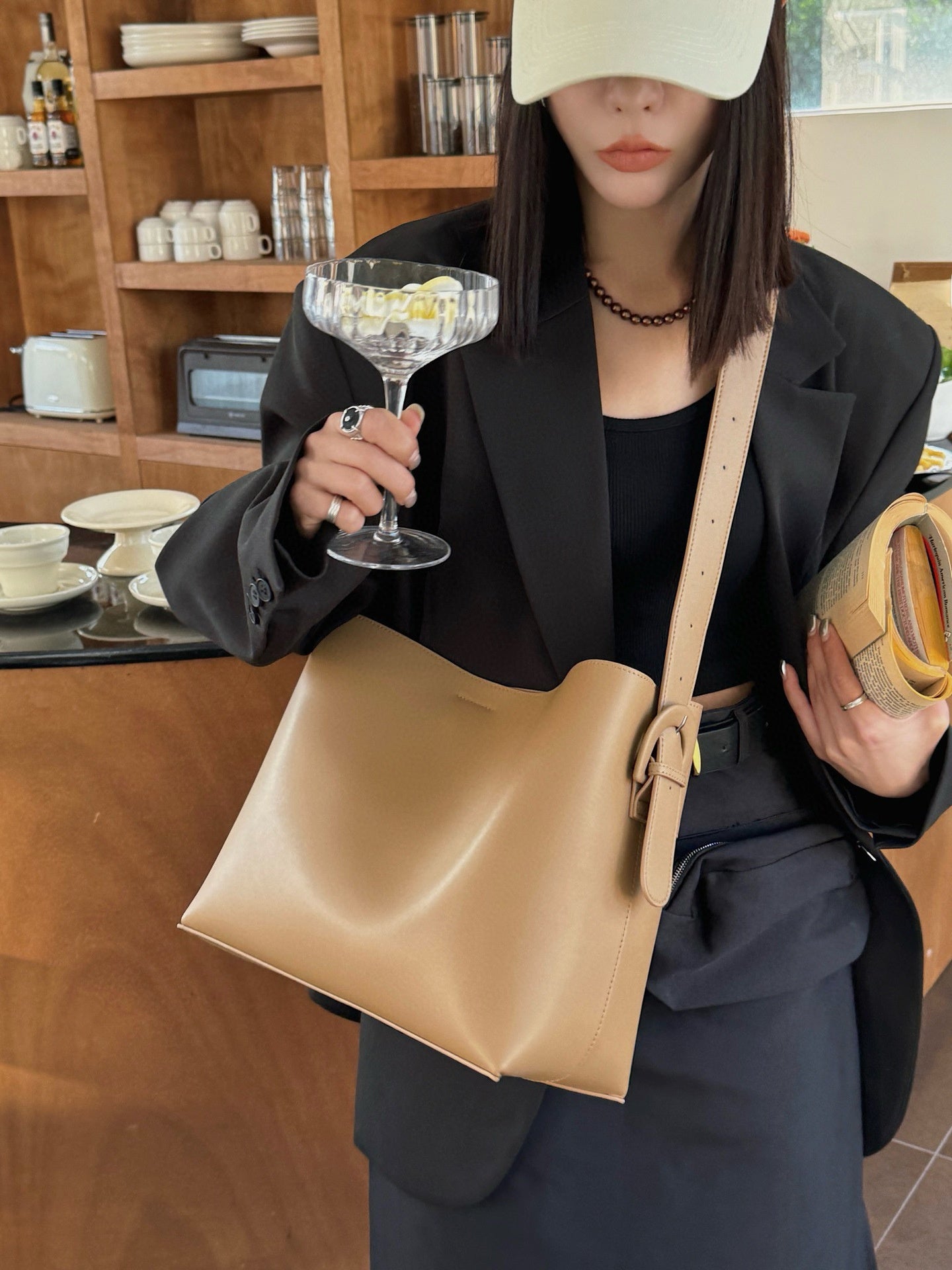 Nubuck Leather Tote Bag for Women