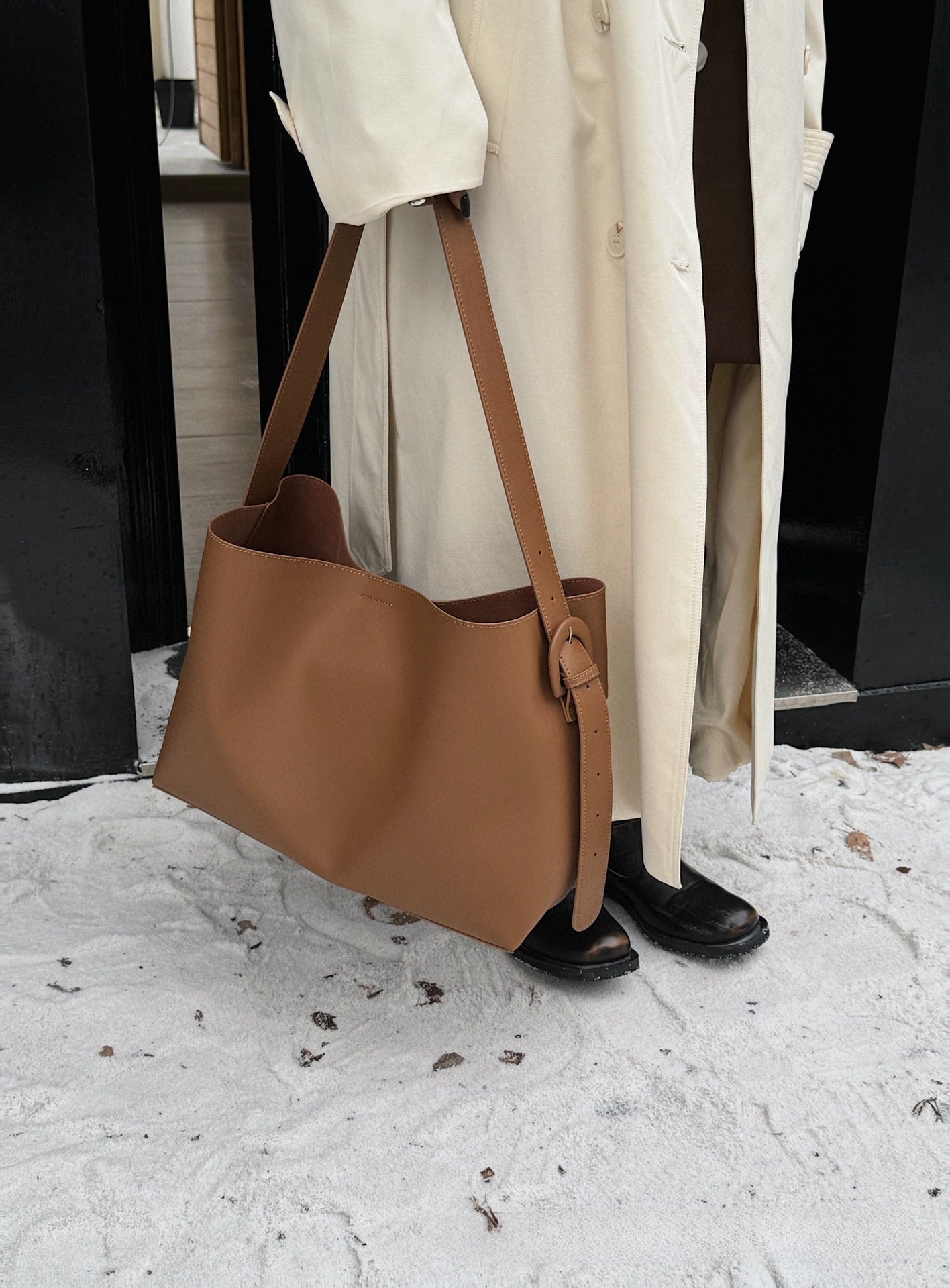 Nubuck Leather Tote Bag for Women
