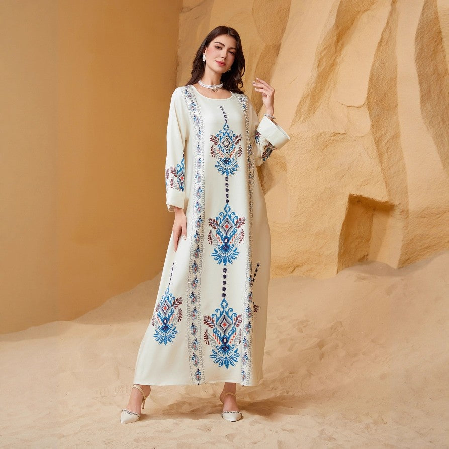 Travel Print Robe Dress