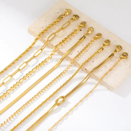 Stainless steel gold bracelet