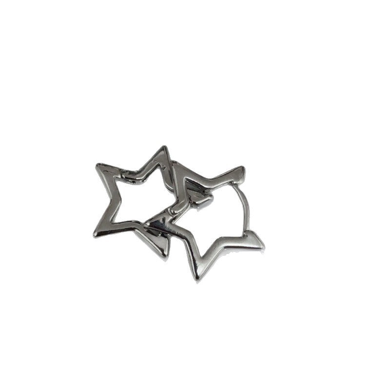 Star-shaped hoop earrings