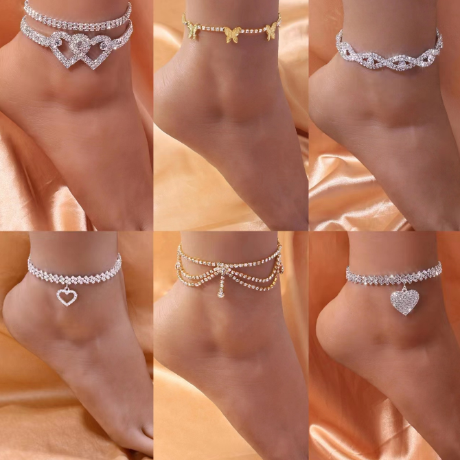 rhinestone anklet