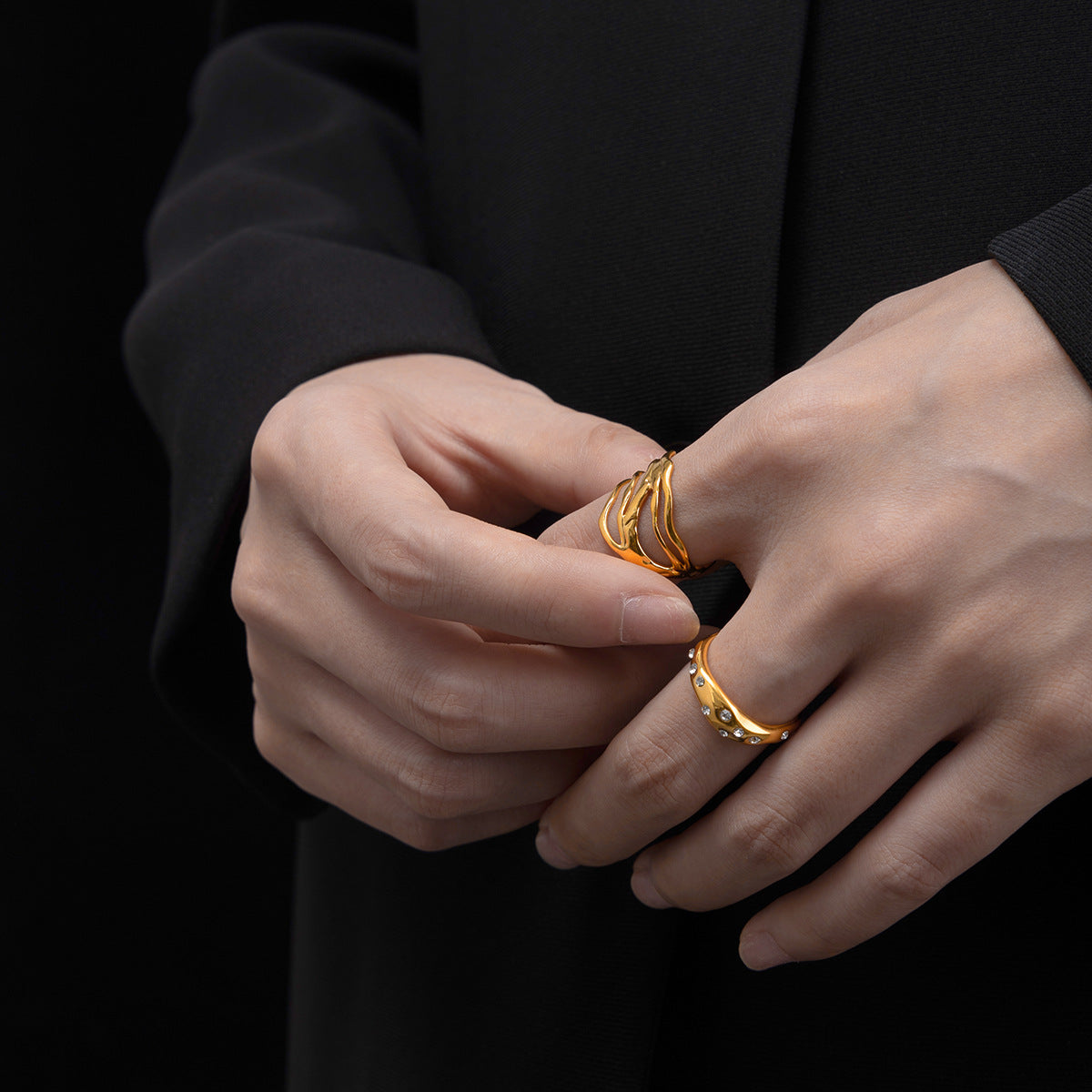 Retro Titanium Steel Fashion Ring