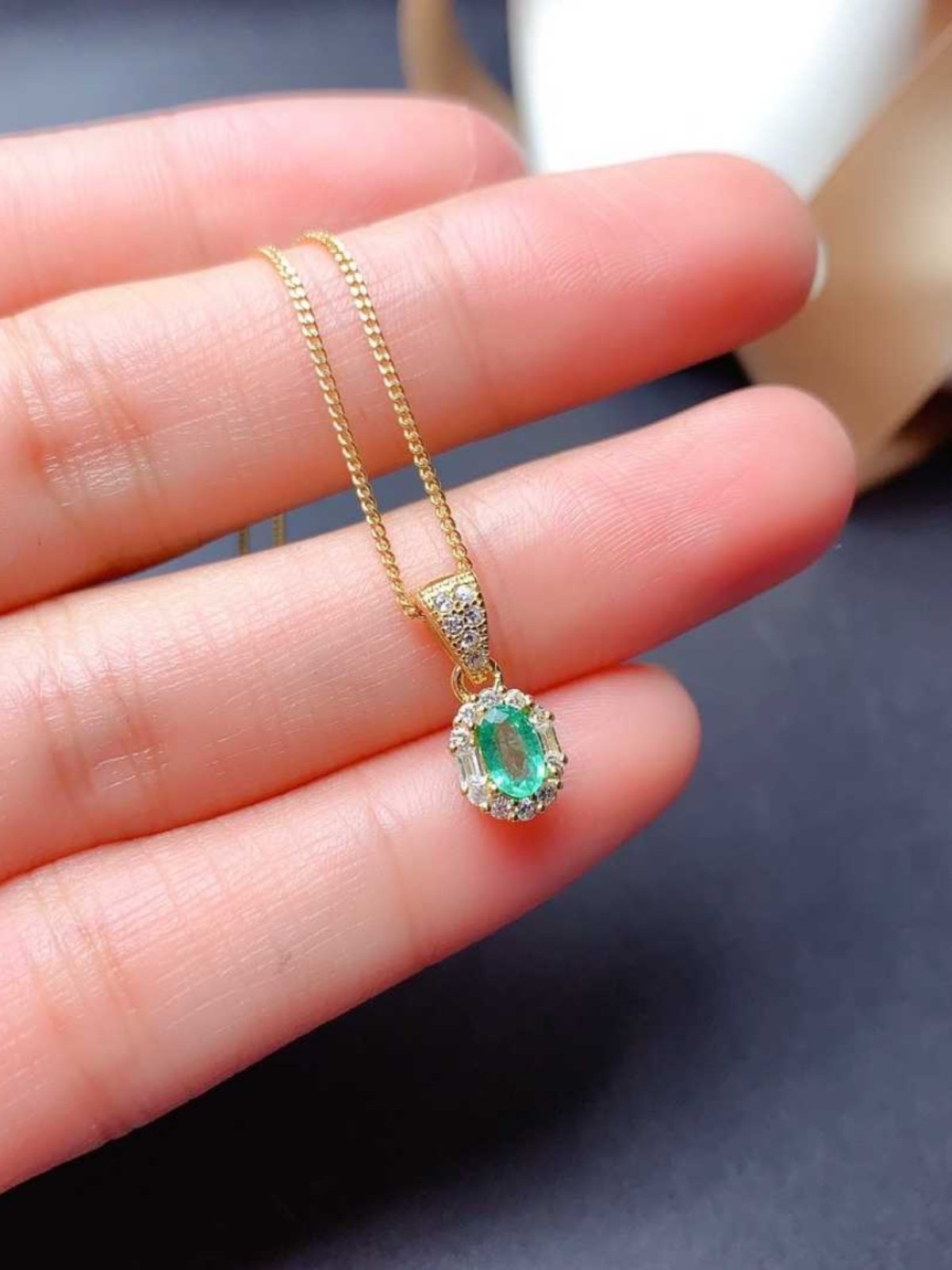 Natural Colombian Emerald Jewelry Set with Ring, Pendant, Earrings