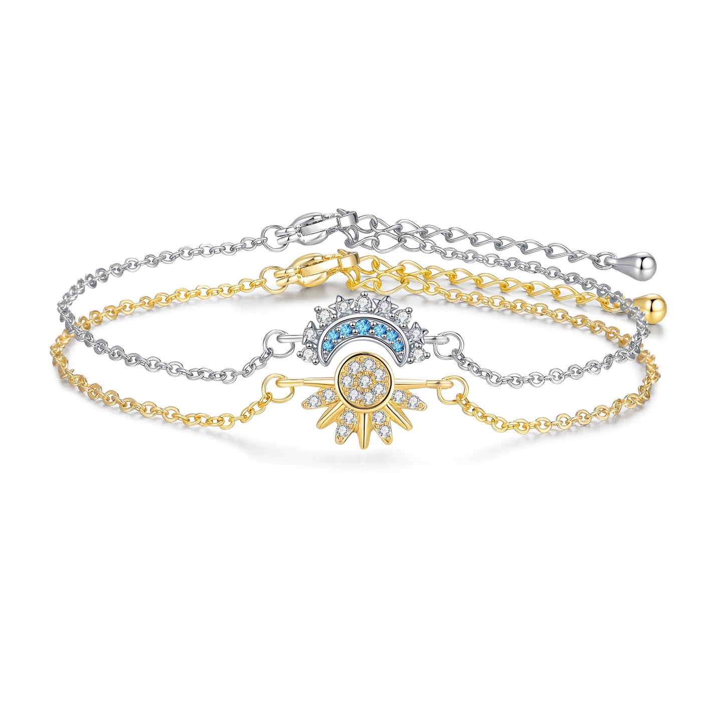 Sun and Moon Zirconium Bracelet