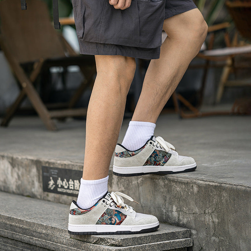 Mens National Style Sneakers with Embroidery