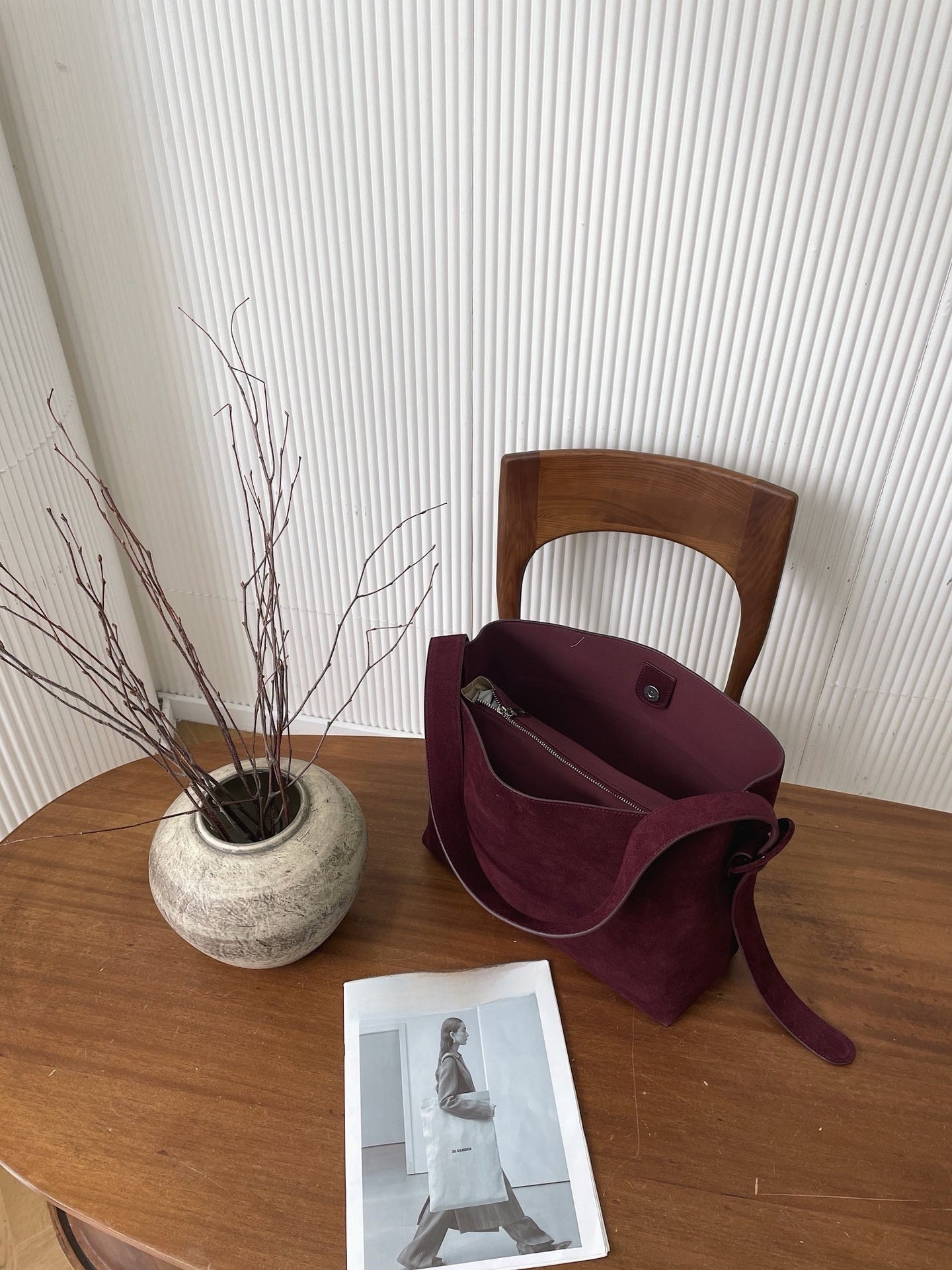 Nubuck Leather Tote Bag for Women