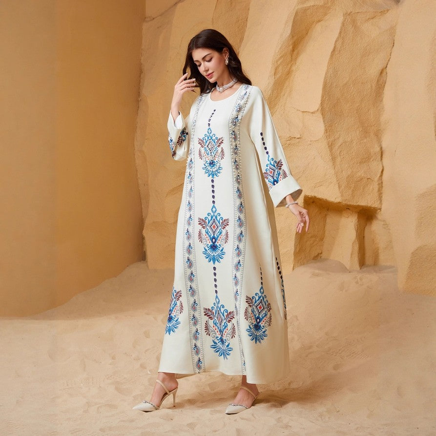 Travel Print Robe Dress