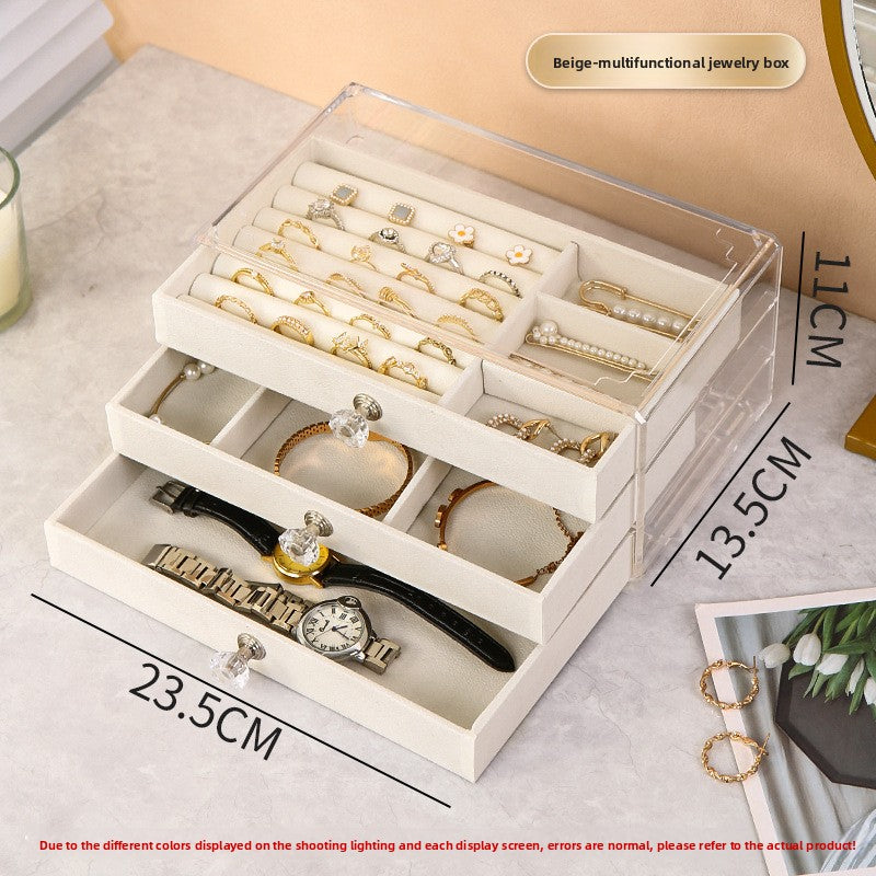 Jewelry box is high-end exquisite portable