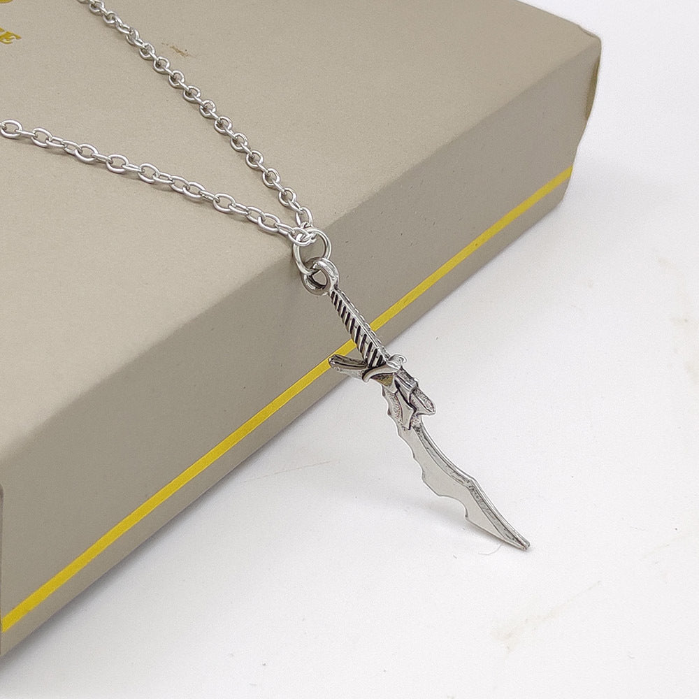 Anime Weapon Model Short Blade Necklace Pendant