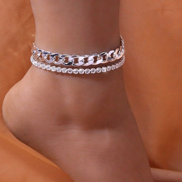 rhinestone anklet
