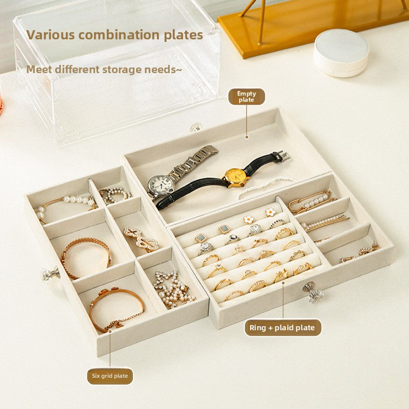 Jewelry box is high-end exquisite portable