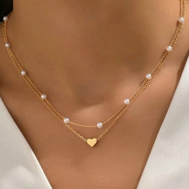 Pearl Heart Necklace
