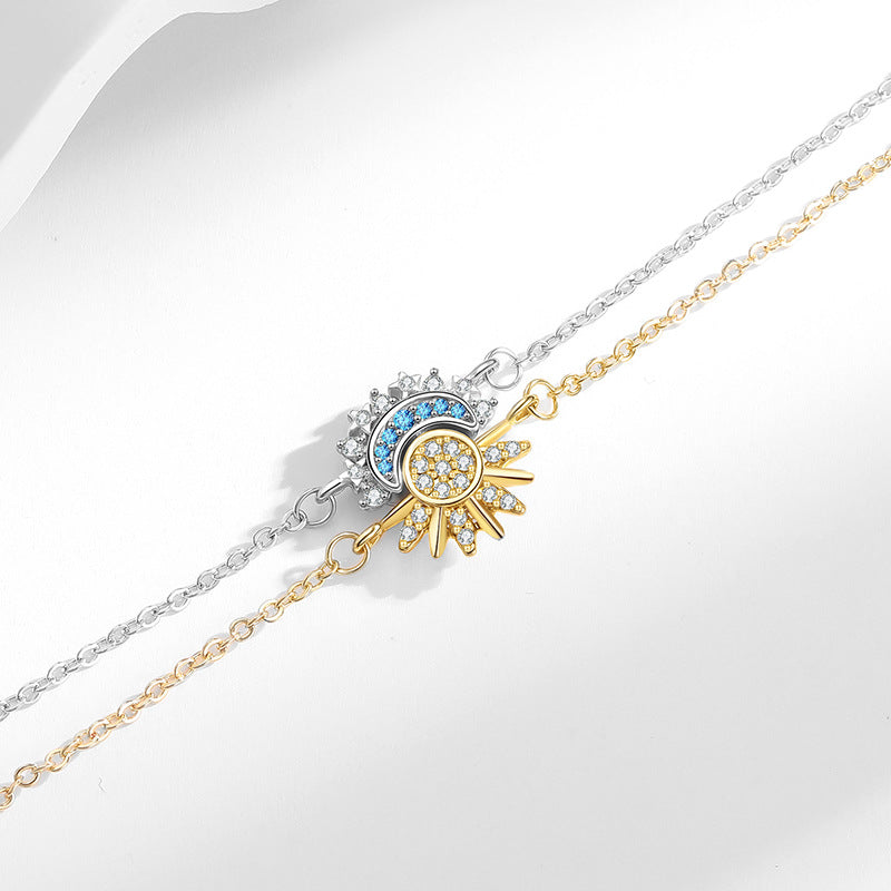Sun and Moon Zirconium Bracelet